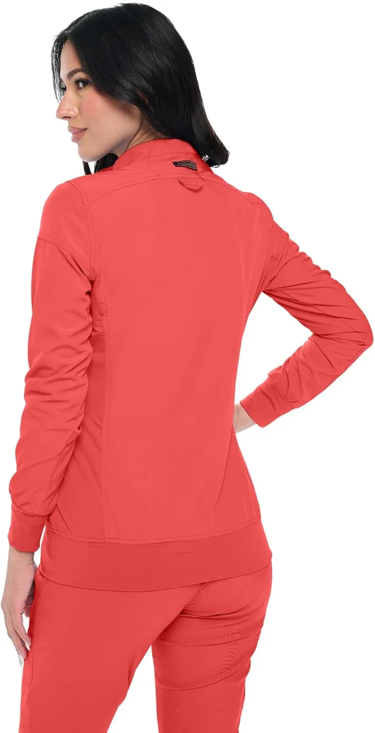 Monarch Uniforms Womens Scrub Jacket Zippered Warm-up Jacket