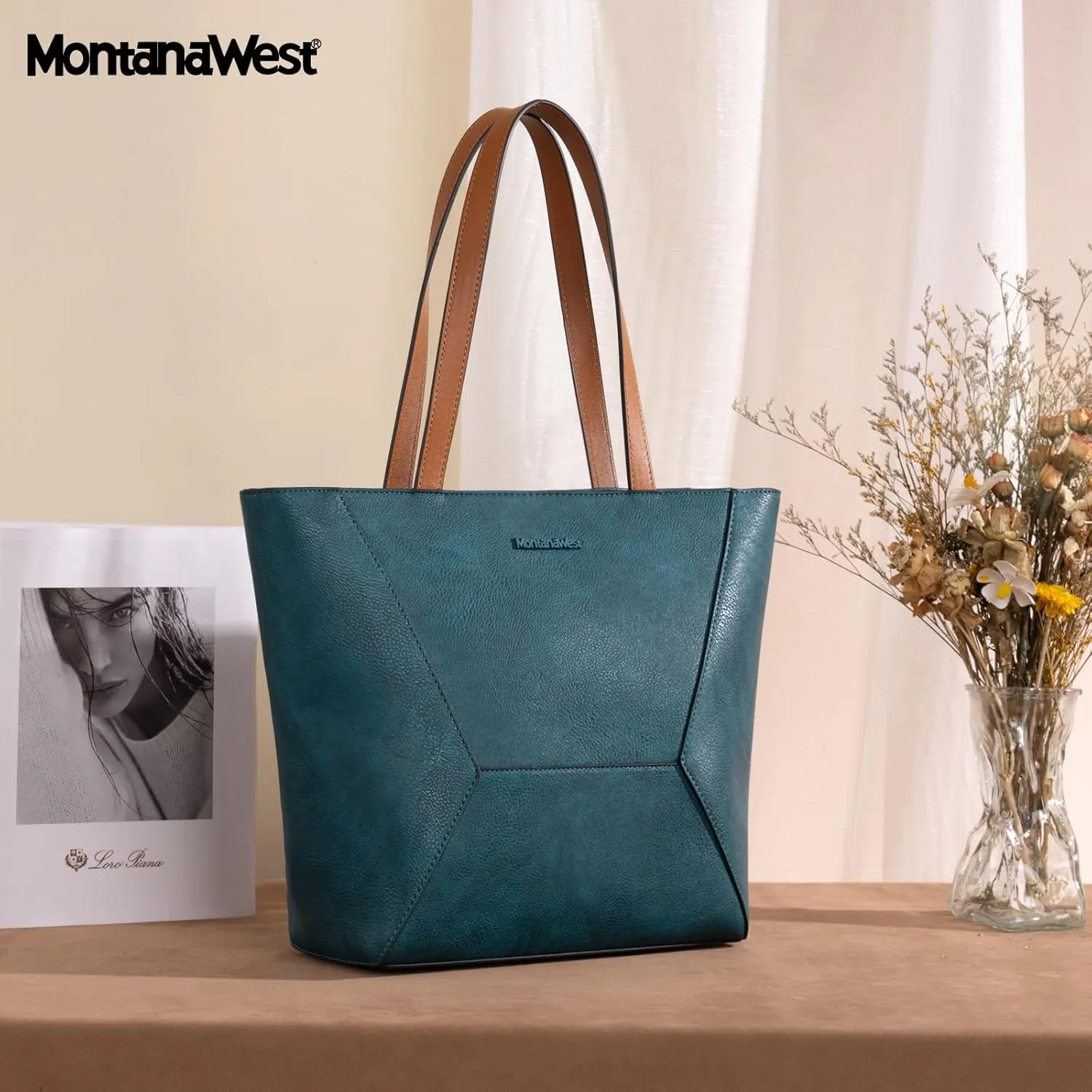 Montana West Tote Bag for Women Work Top Handle Handbags and Purses