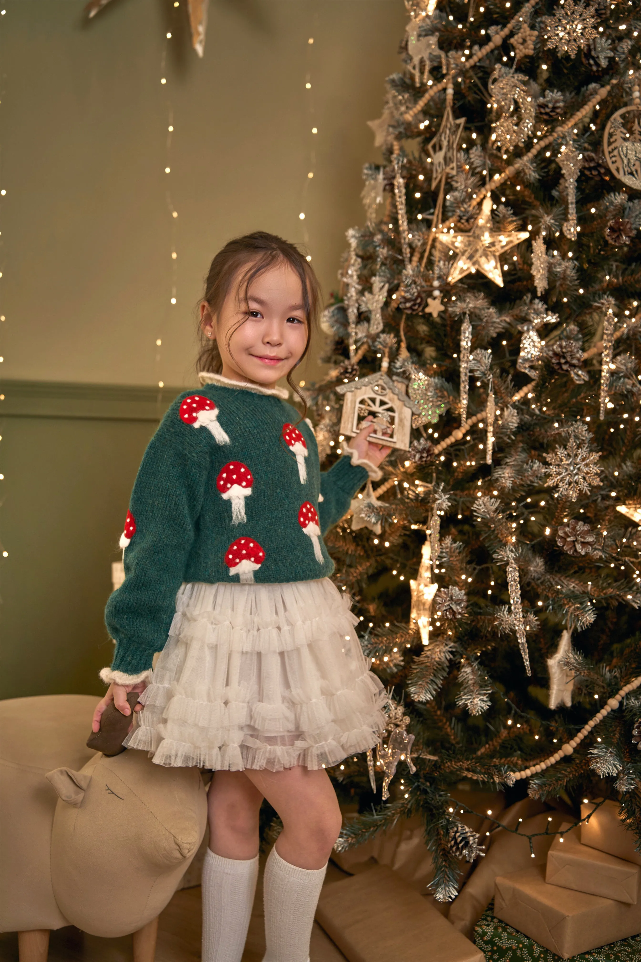 Mushrooms pullover | Emerald