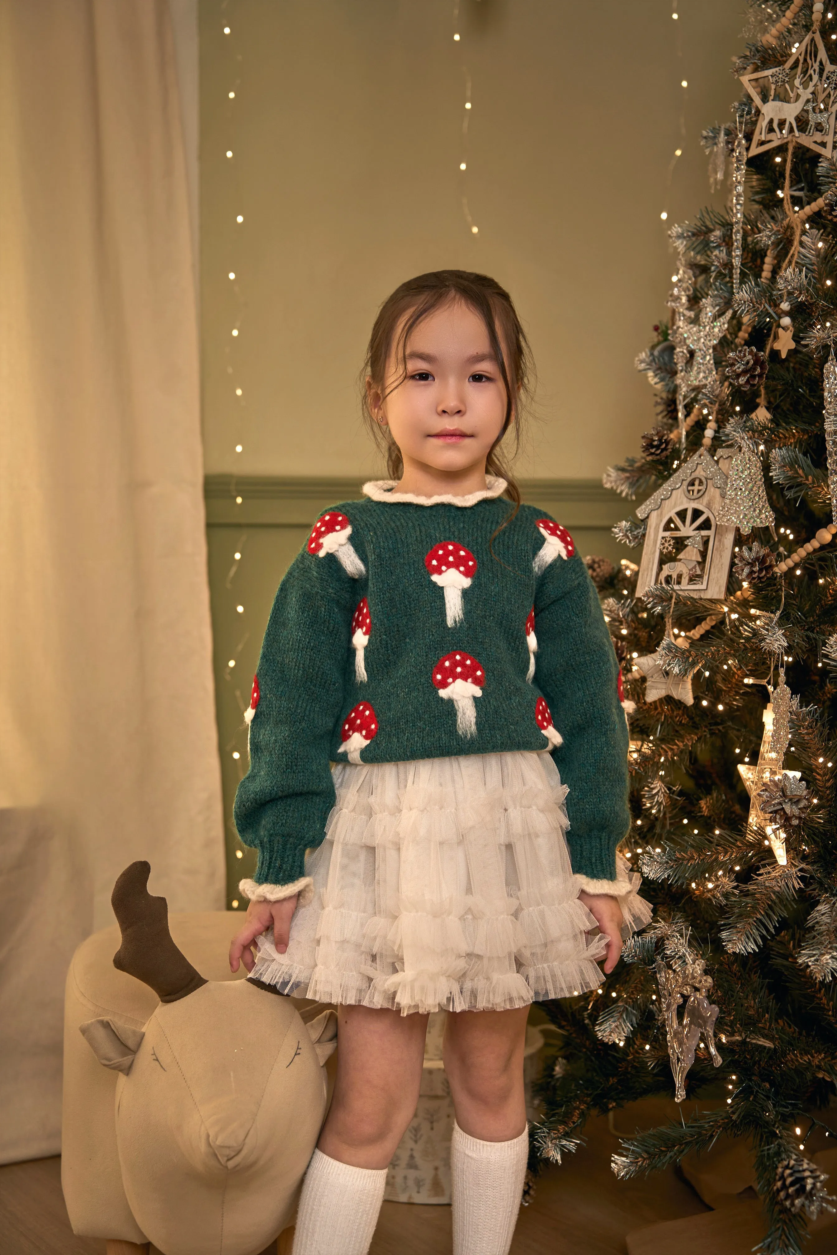 Mushrooms pullover | Emerald