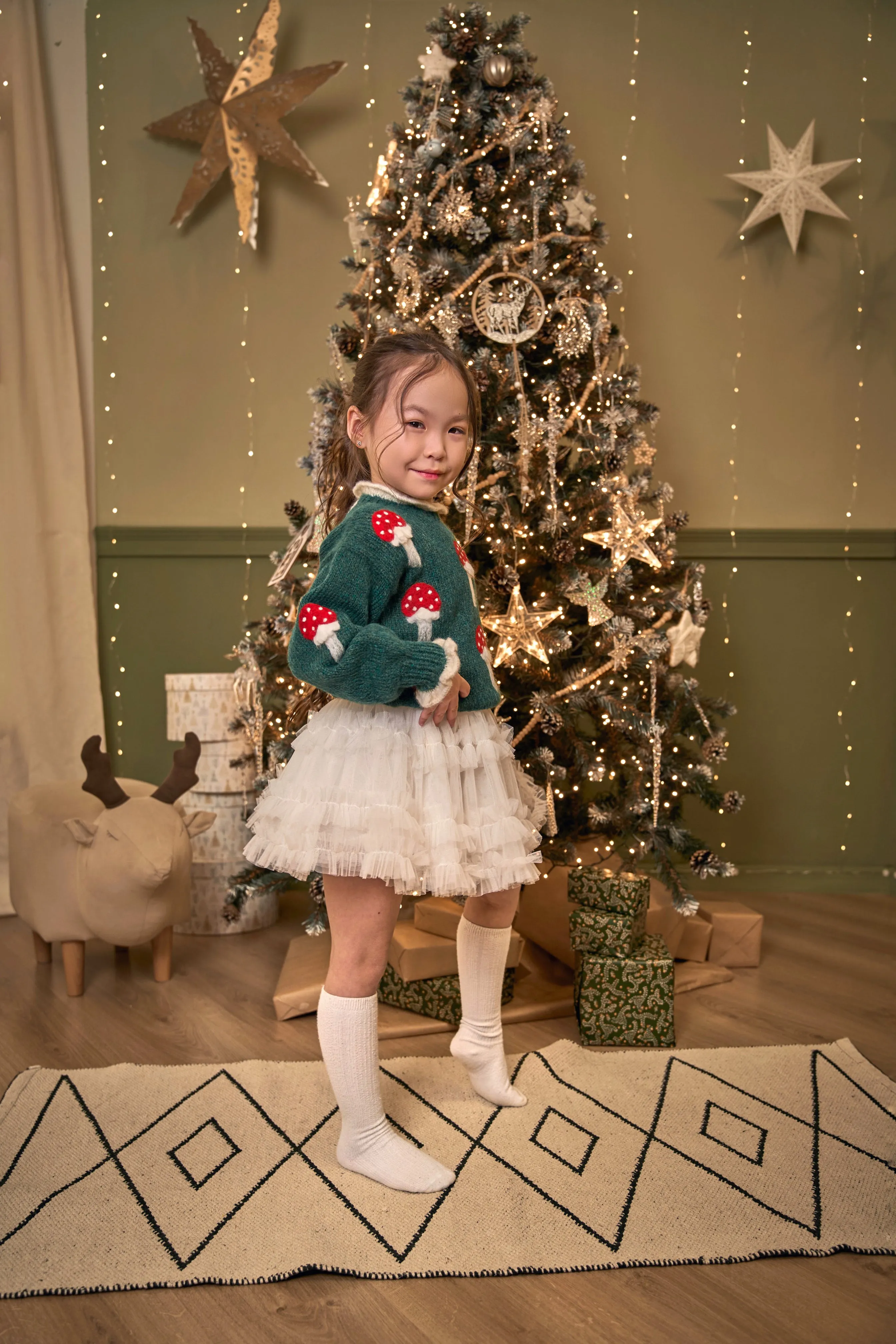 Mushrooms pullover | Emerald