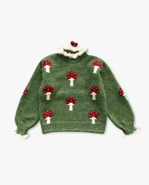 Mushrooms pullover | Moss Green