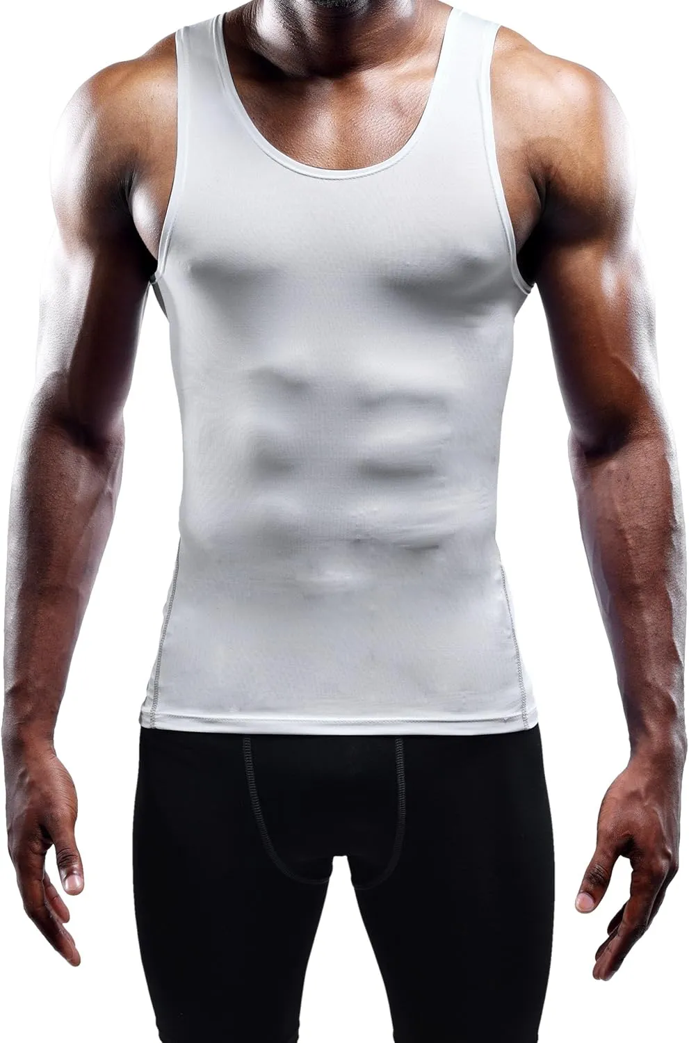 NELEUS Men's 3 Pack Athletic Compression Under Base Layer Sport Tank Top