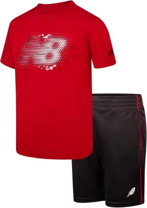 New Balance Boys' Active Shorts Set - 2 Piece Performance T-Shirt and Basketball Shorts - Activewear Set for Boys (4-12)