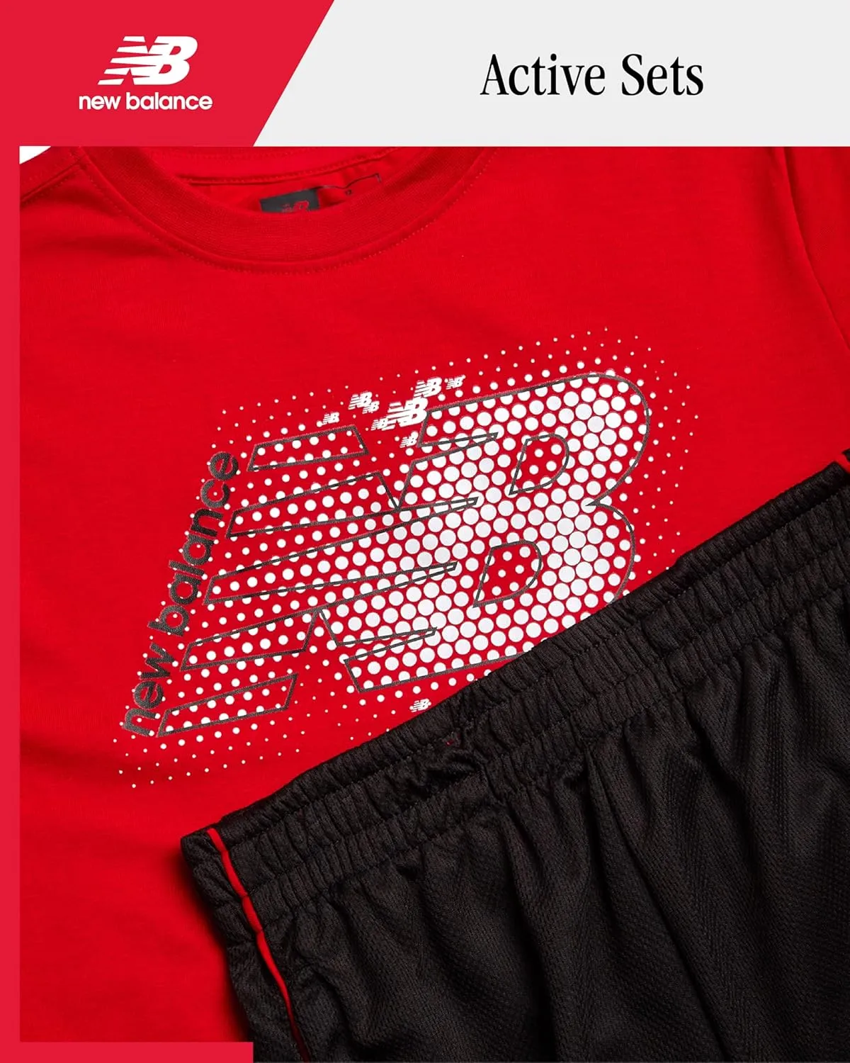 New Balance Boys' Active Shorts Set - 2 Piece Performance T-Shirt and Basketball Shorts - Activewear Set for Boys (4-12)