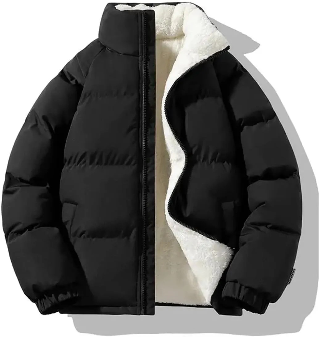 Niiyyjj Winter Men Plus Cashmere Cotton Padded Jacket Men's Casual Thick Warm Large Size Coats