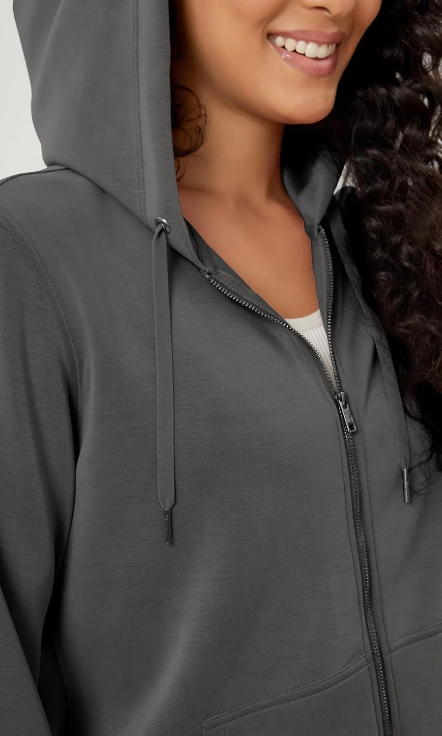ODODOS Women's Modal Soft Full-Zip Hoodies Casual Relaxed Fall Outfit Hooded Jacket with Pockets