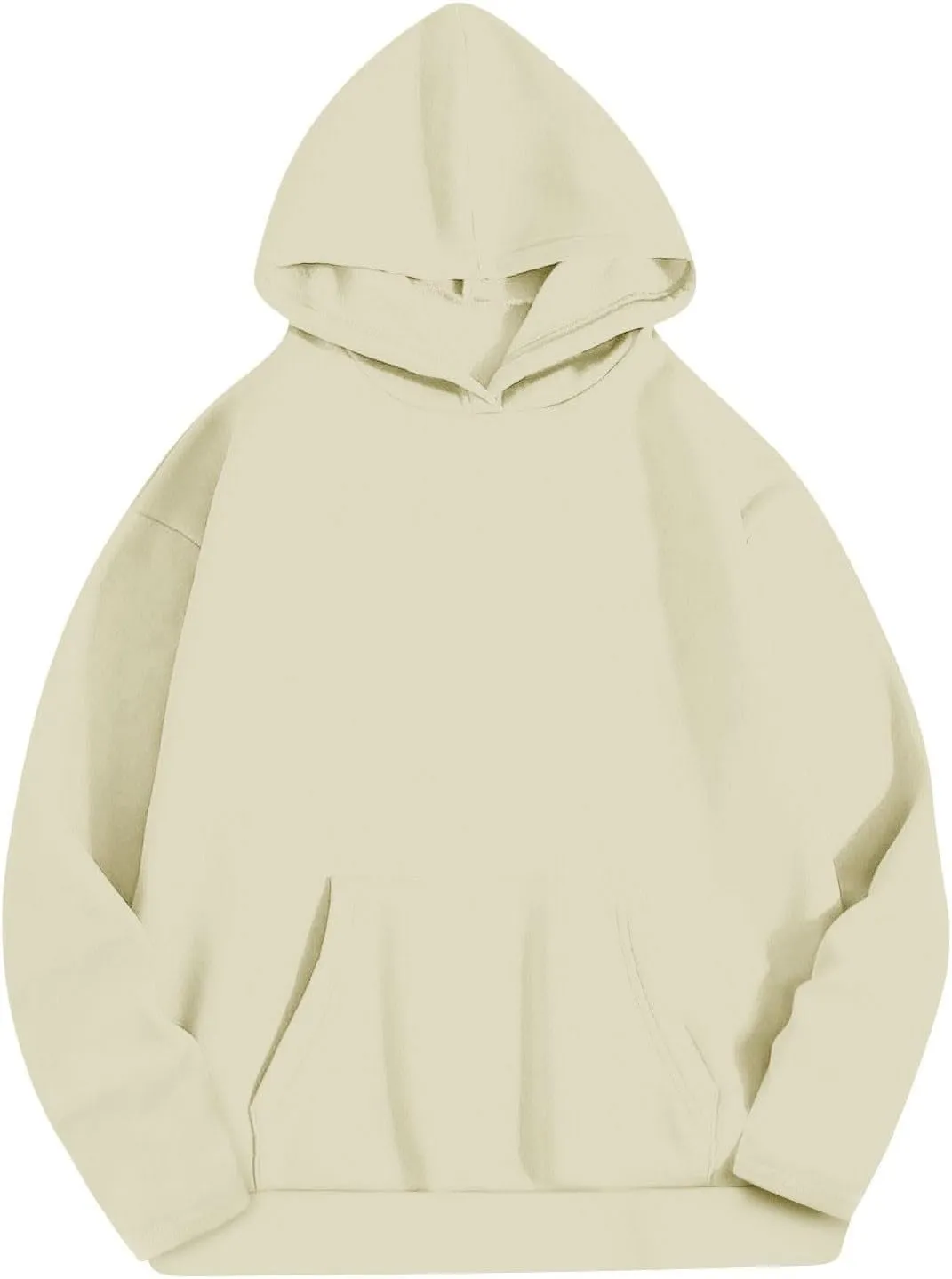 Oversized Hoodie For Womens Solid Color Sweatshirts Long Sleeve Fleece Pullover with Pocket Trendy Fall Outfits