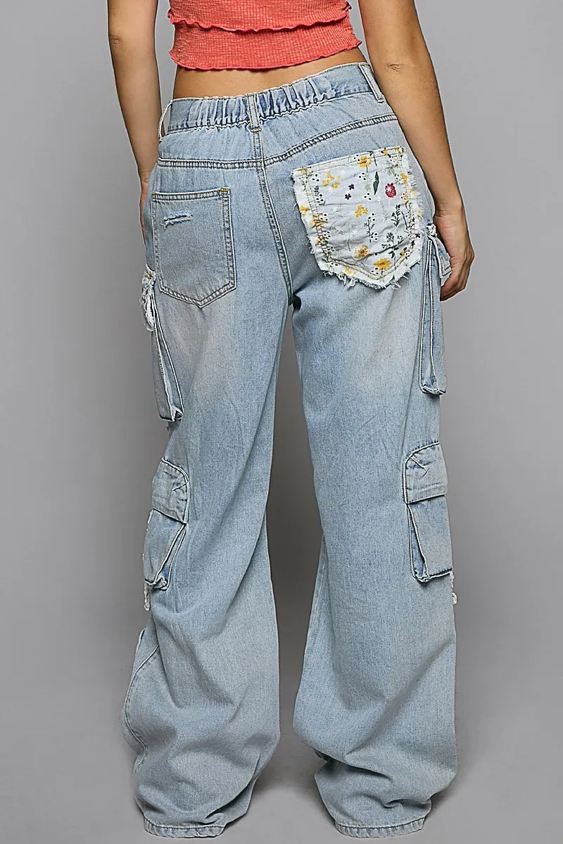 Pants - Multi Pocket - Light Denim