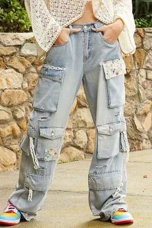 Pants - Multi Pocket - Light Denim