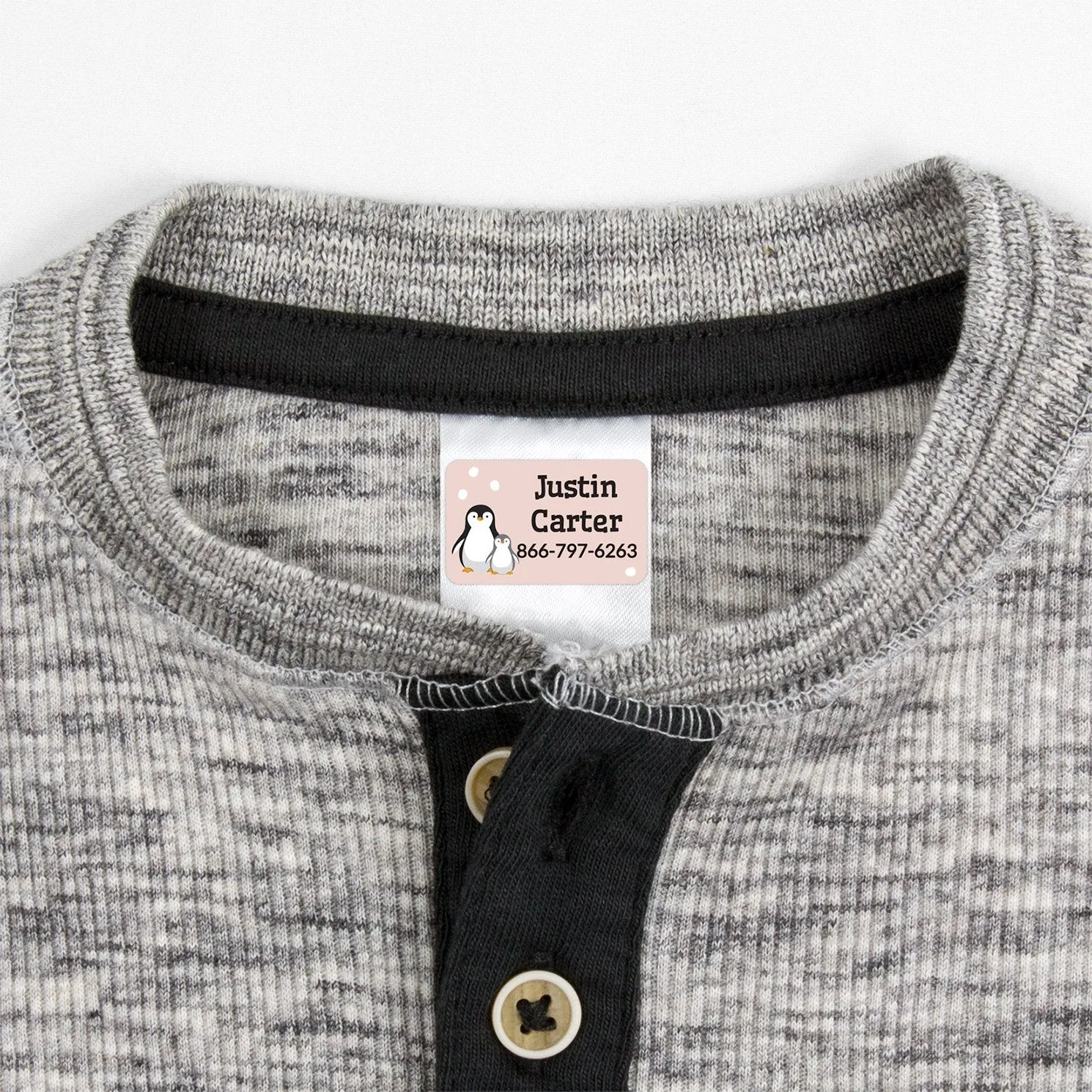 Penguins Contact Clothing Labels