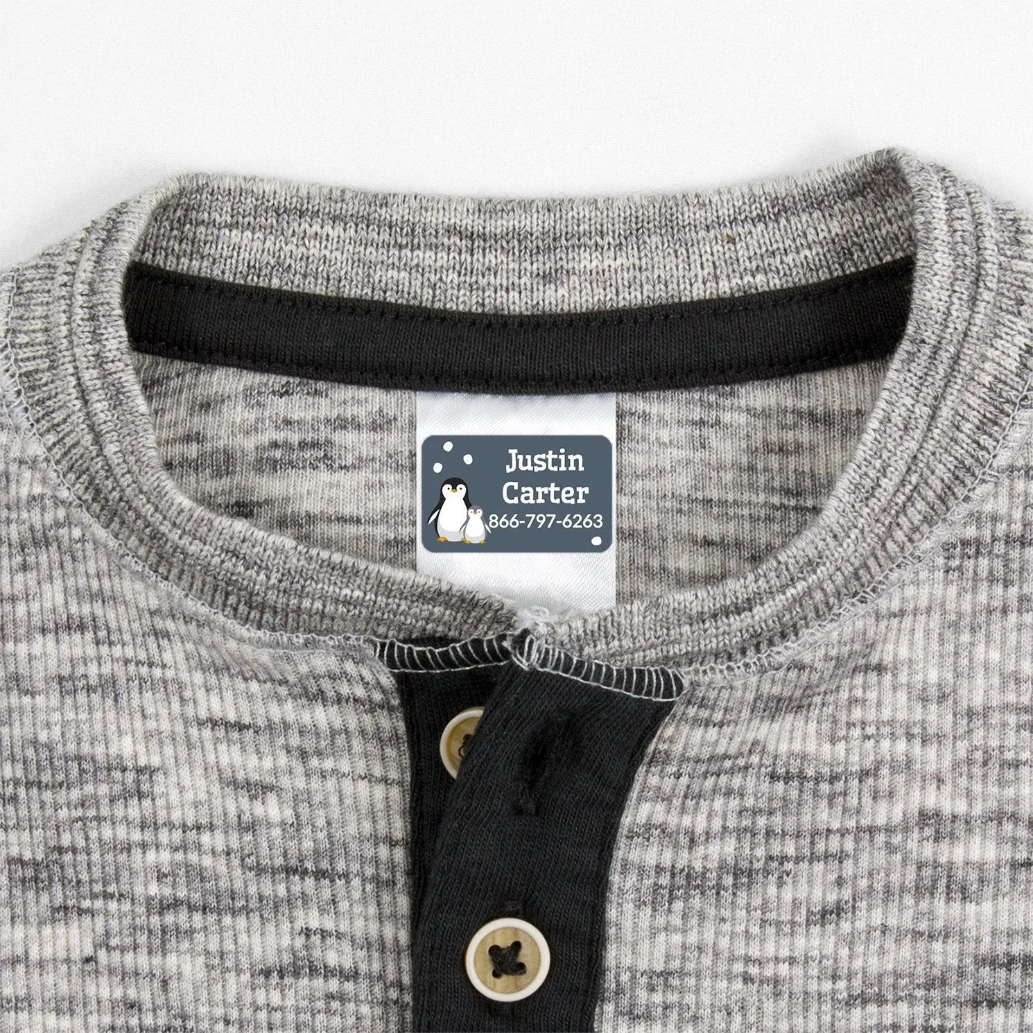 Penguins Contact Clothing Labels