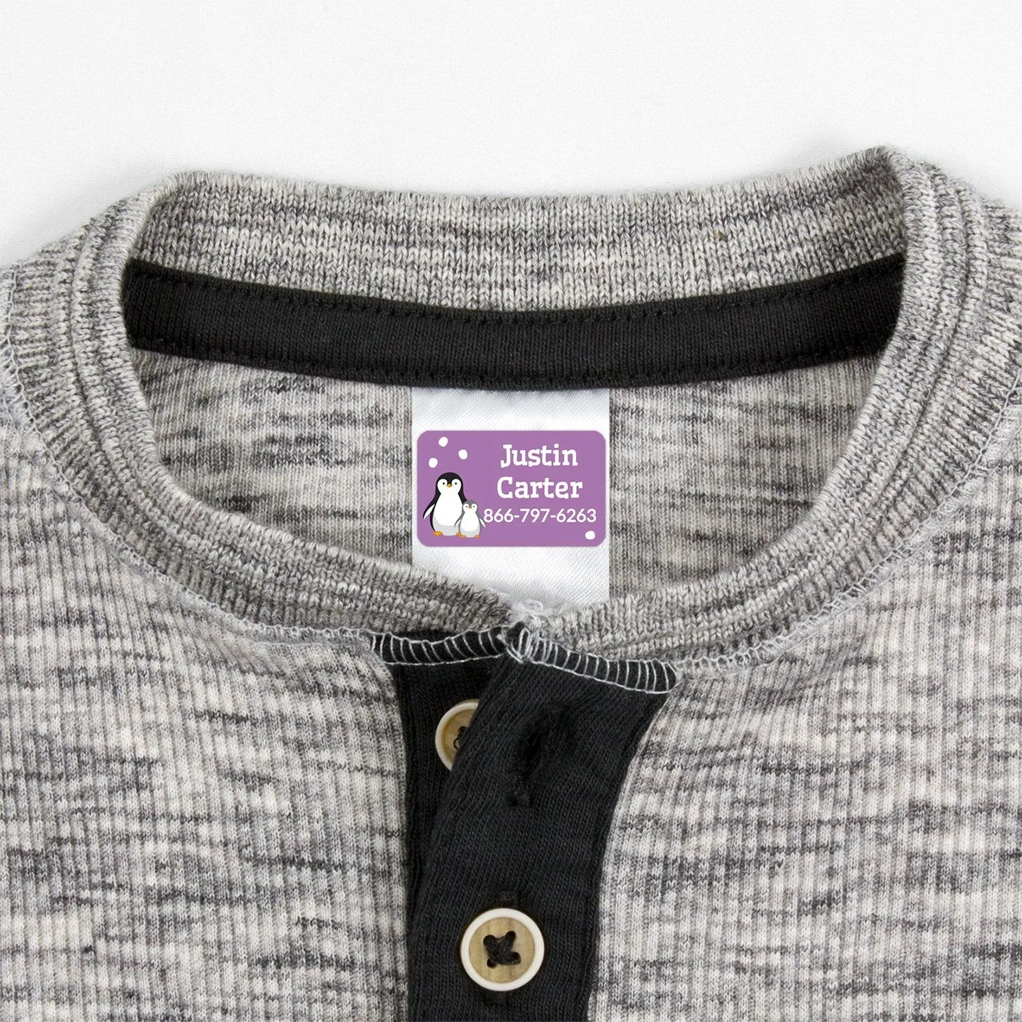Penguins Contact Clothing Labels