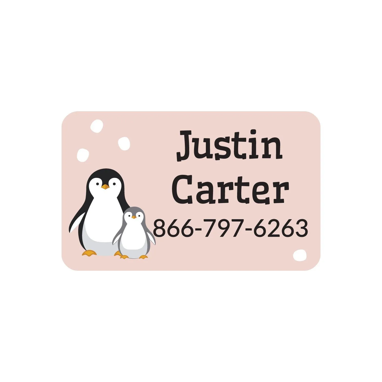 Penguins Contact Clothing Labels