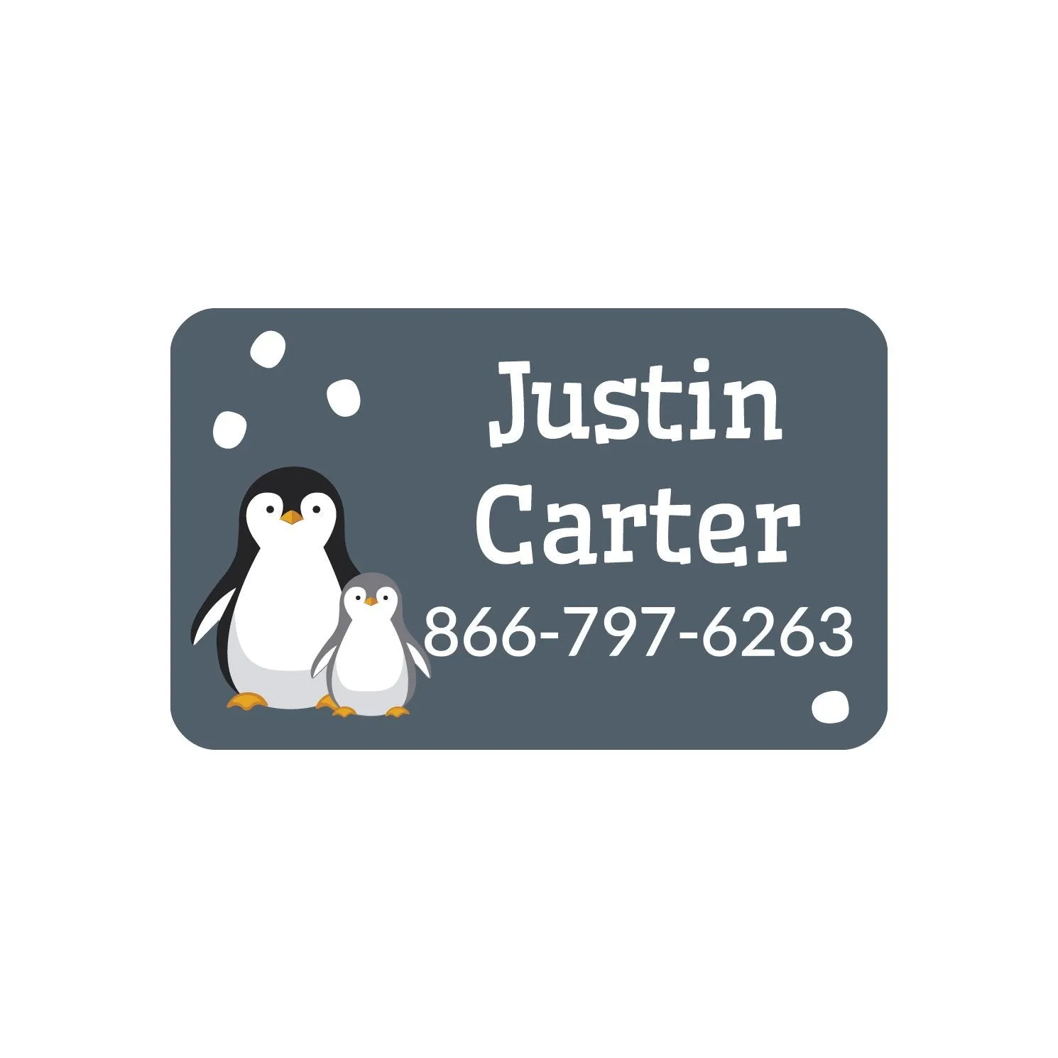 Penguins Contact Clothing Labels