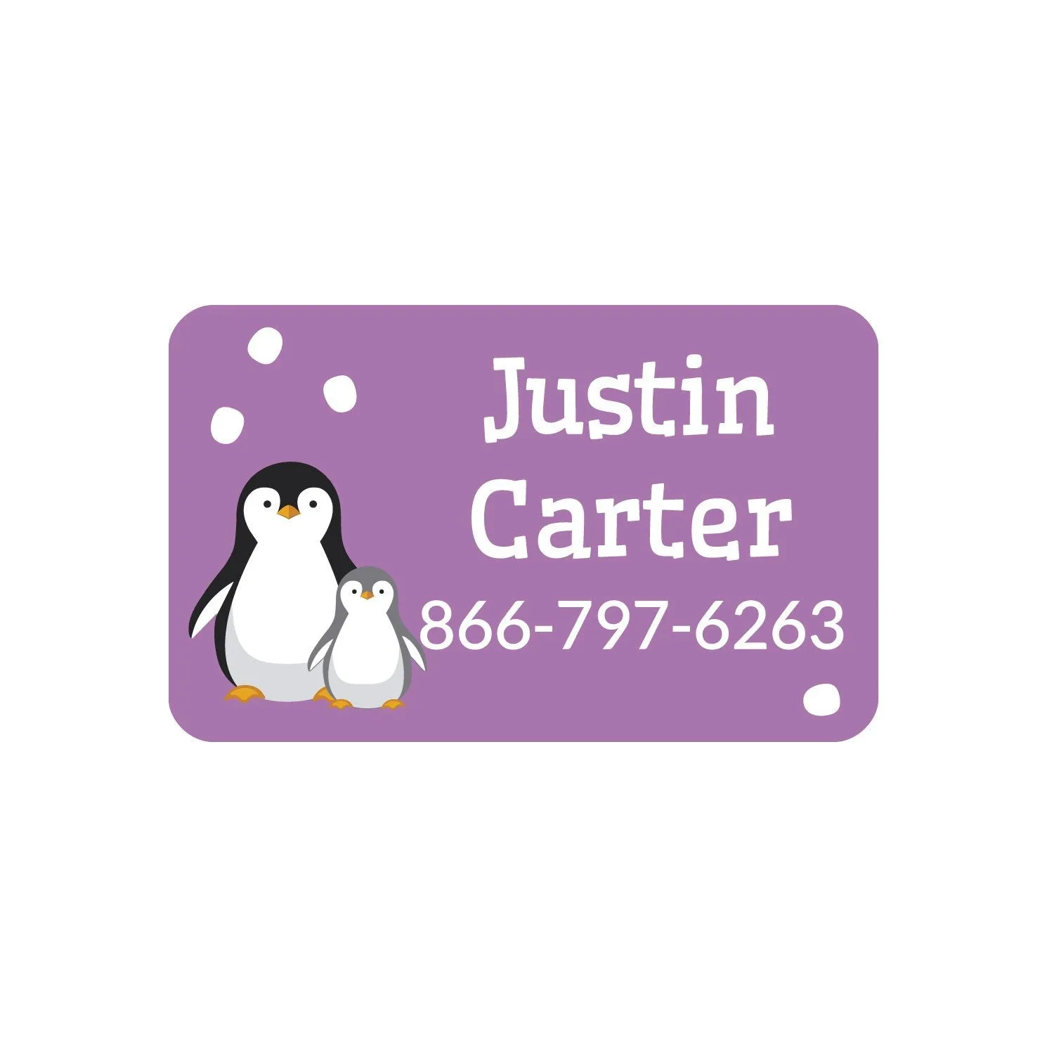 Penguins Contact Clothing Labels