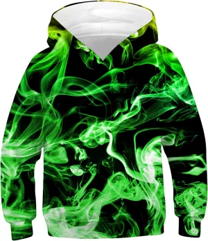 RAISEVERN Kids Hooded Sweatshirt 3D Pullover Hoodie for Girls Boys with Pocket for 6-16 Years