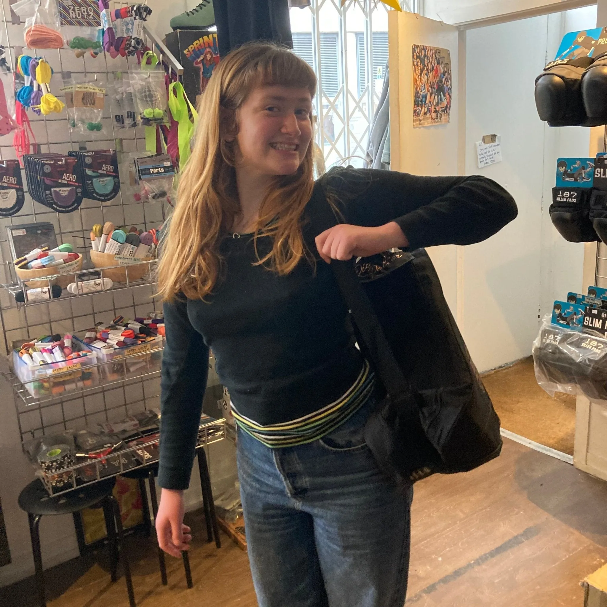 Rio Roller Black/Rose Skate Bag