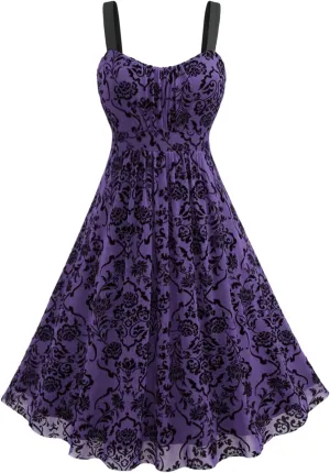 ROSE GAL Rosegal Women Plus Size Gothic Dress Layered Ruched Mesh Backless Dress
