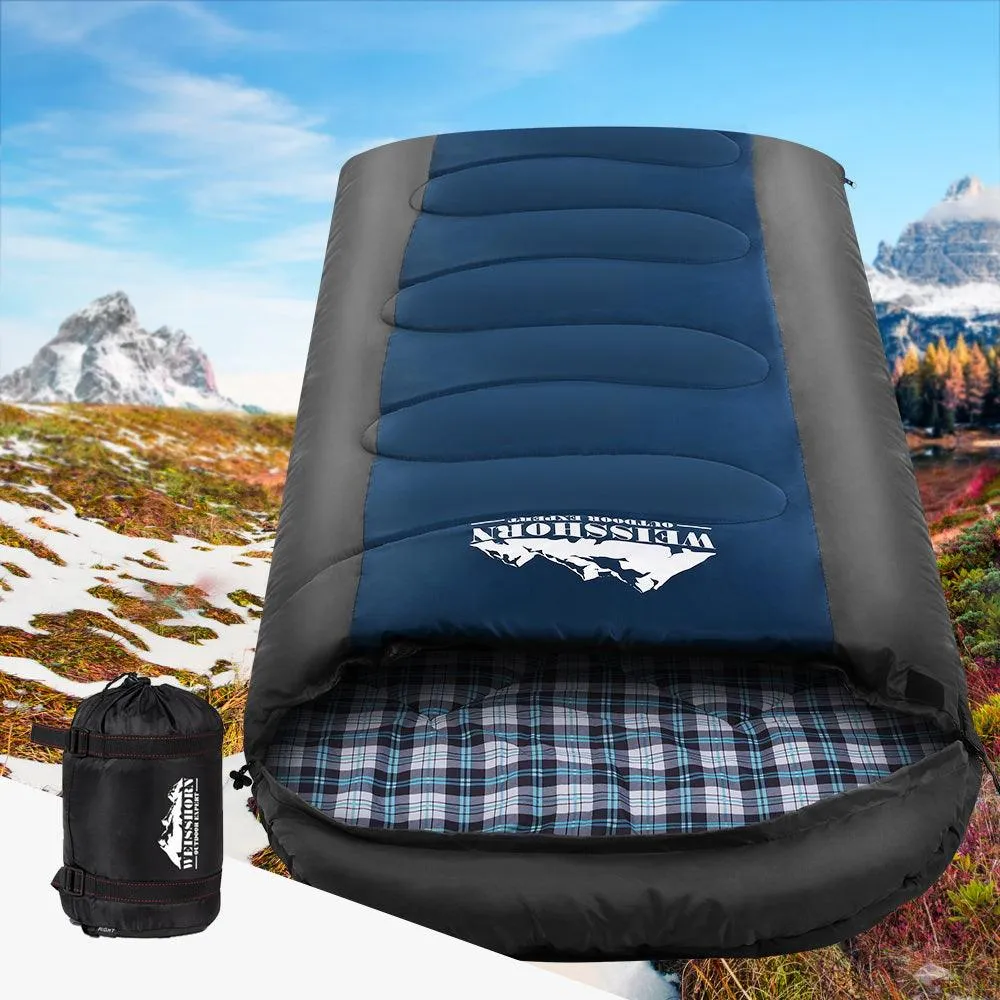 Sleeping Bag Bags Single Camping Hiking -20C to 10C Tent Winter Thermal Navy