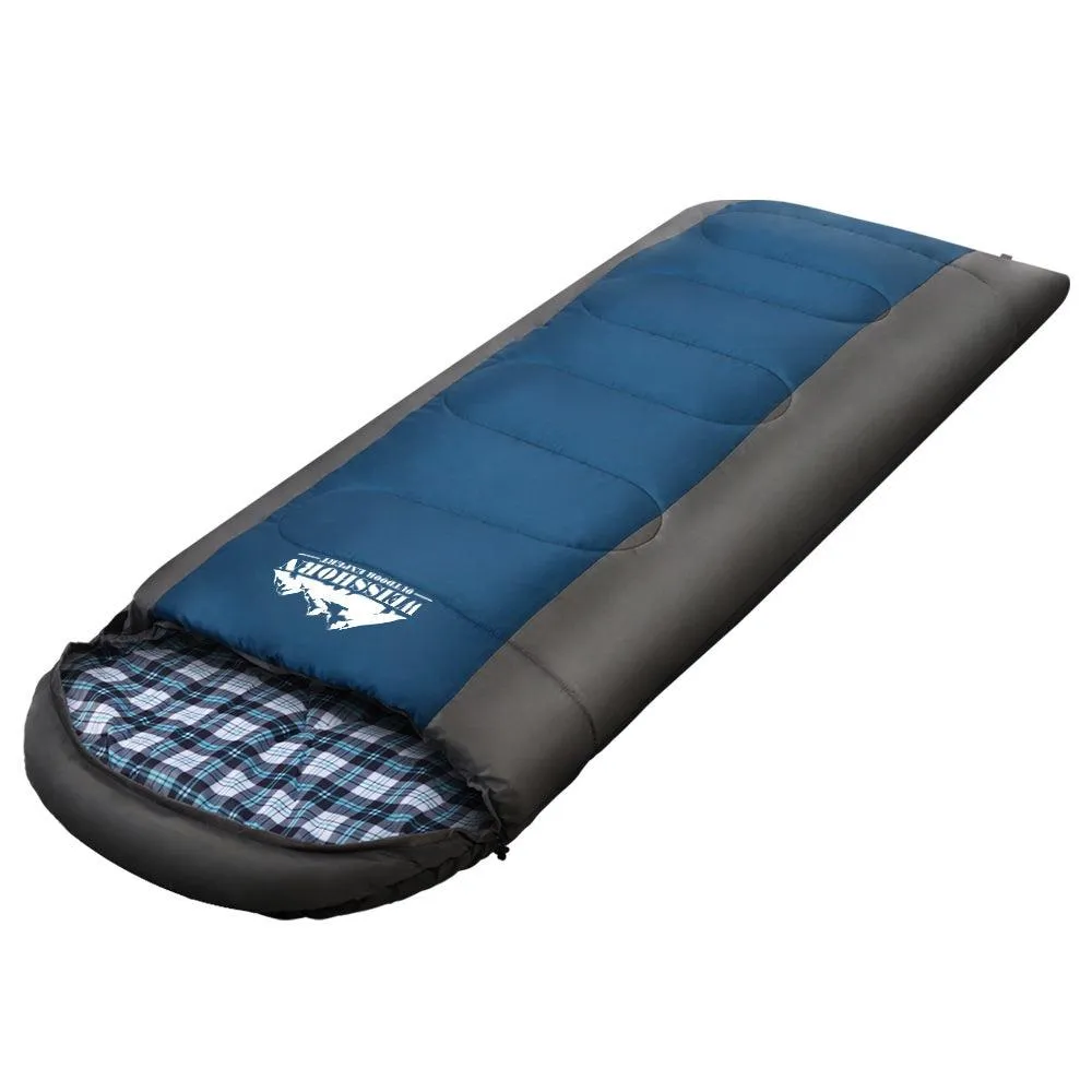Sleeping Bag Bags Single Camping Hiking -20C to 10C Tent Winter Thermal Navy