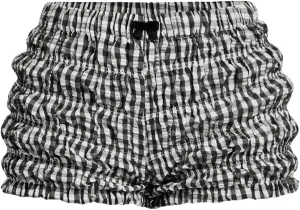 SOLY HUX Women's Ruffle Shorts Plaid Y2k Lace Bloomers Elastic Waist Frill Bottoms Gingham Micro Boyshorts