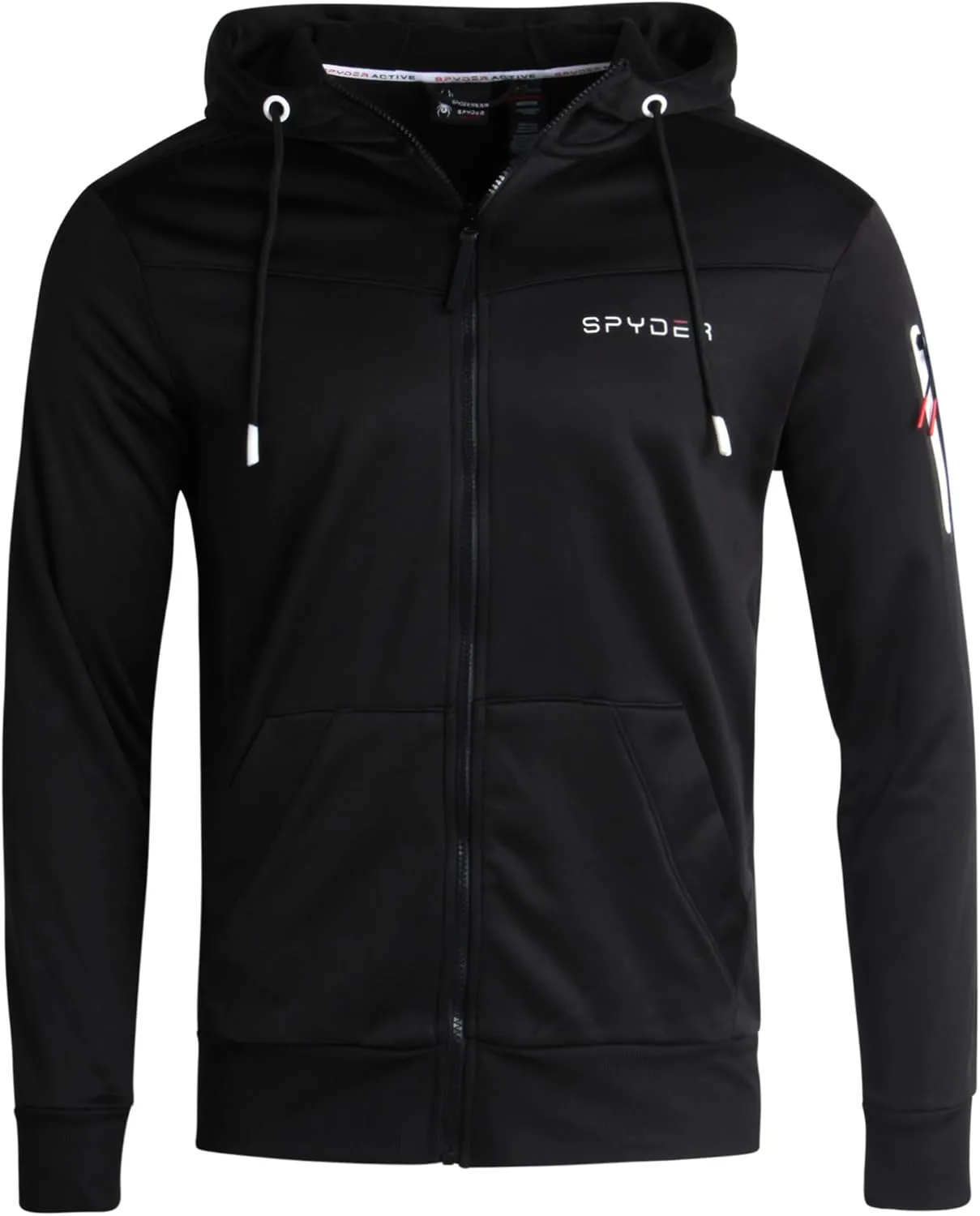 Spyder Men's Active Sweatshirt - Performance Tech Fleece Zip Hoodie Sweatshirt - Workout Full Zip Track Jacket for Men (S-XL)