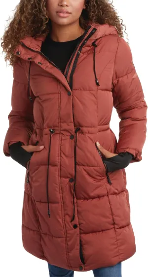 Steve Maden Women's Jacket - Cozy Hooded Long Puffer Jacket for Women with Waist Drawstrings - Warm Women's Down Jacket S-XL
