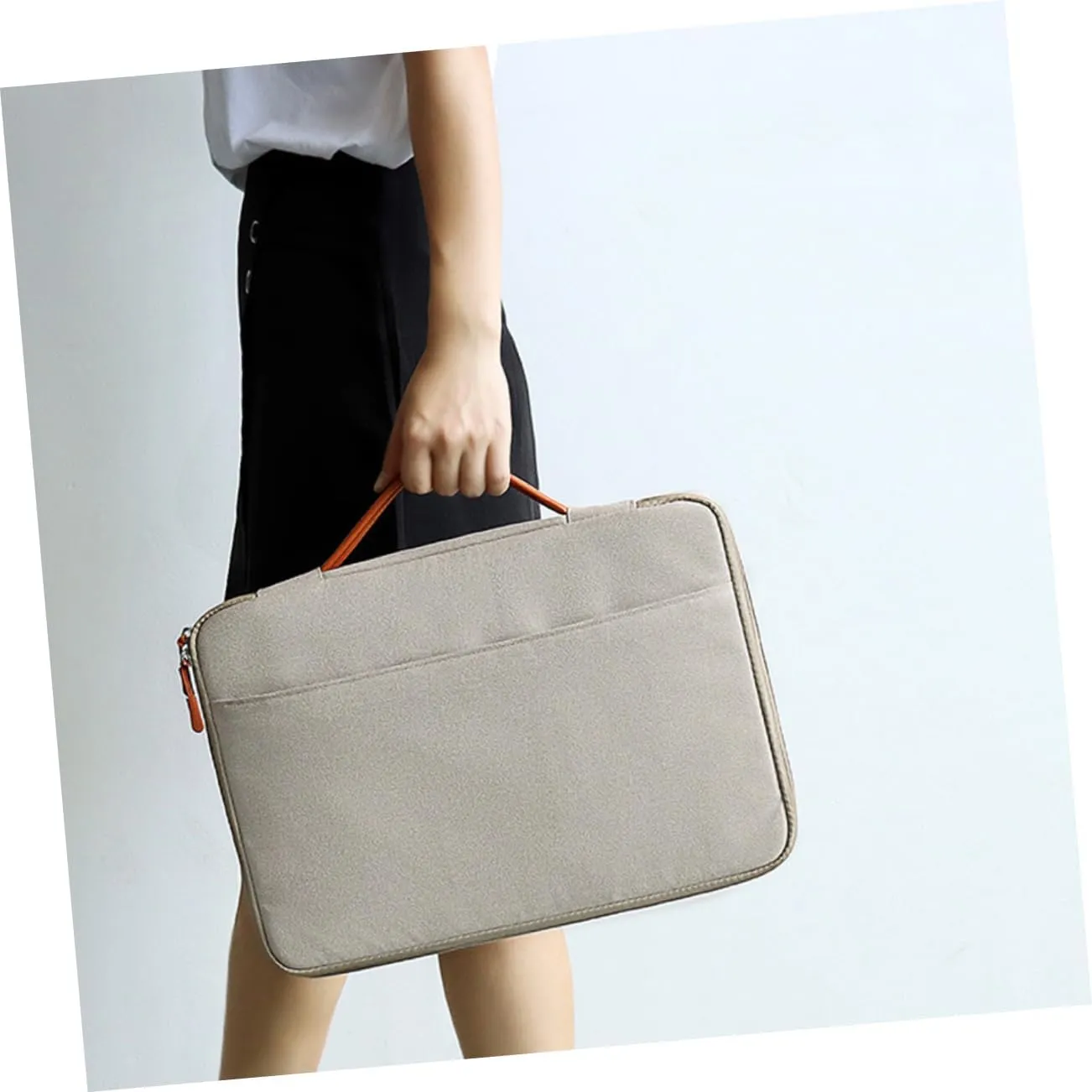 STOBOK 1pc Bag Portable Handbag for Business and Travel Lightweight Scratch Resistant with Double Zippers Fits More Stylish Design