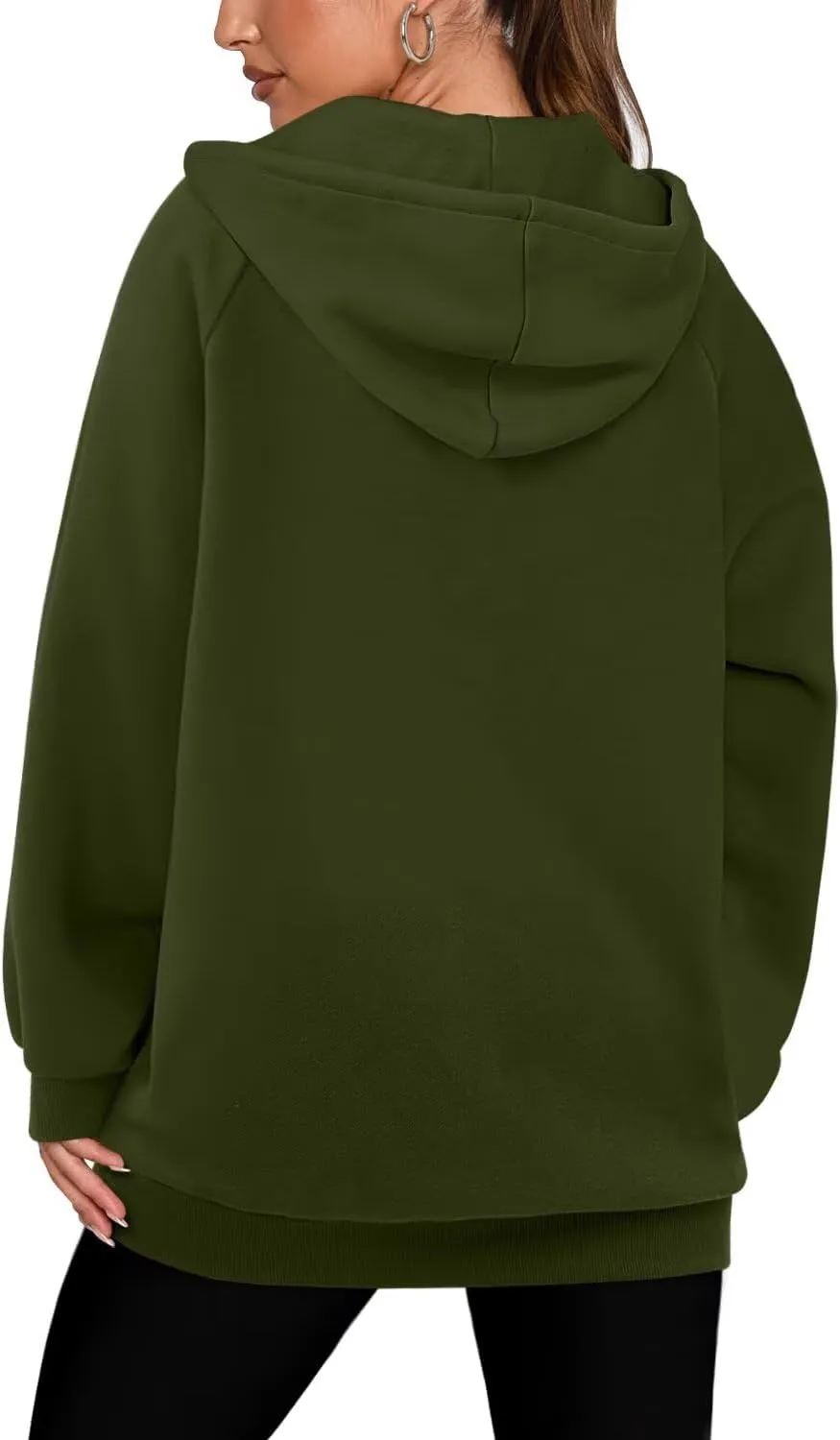 StunShow Women's Zip Up Hoodies Oversized Fleece Long Sleeve Sweatshirts Casual Fall Jacket Coat with Pocket(S-3XL)