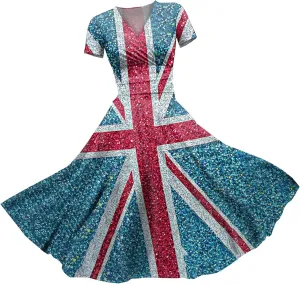 Summer Dresses for Women 2025 4th of July Dress Patriotic American Flag Dress Casual Beach Boho Vintage Midi Dresses