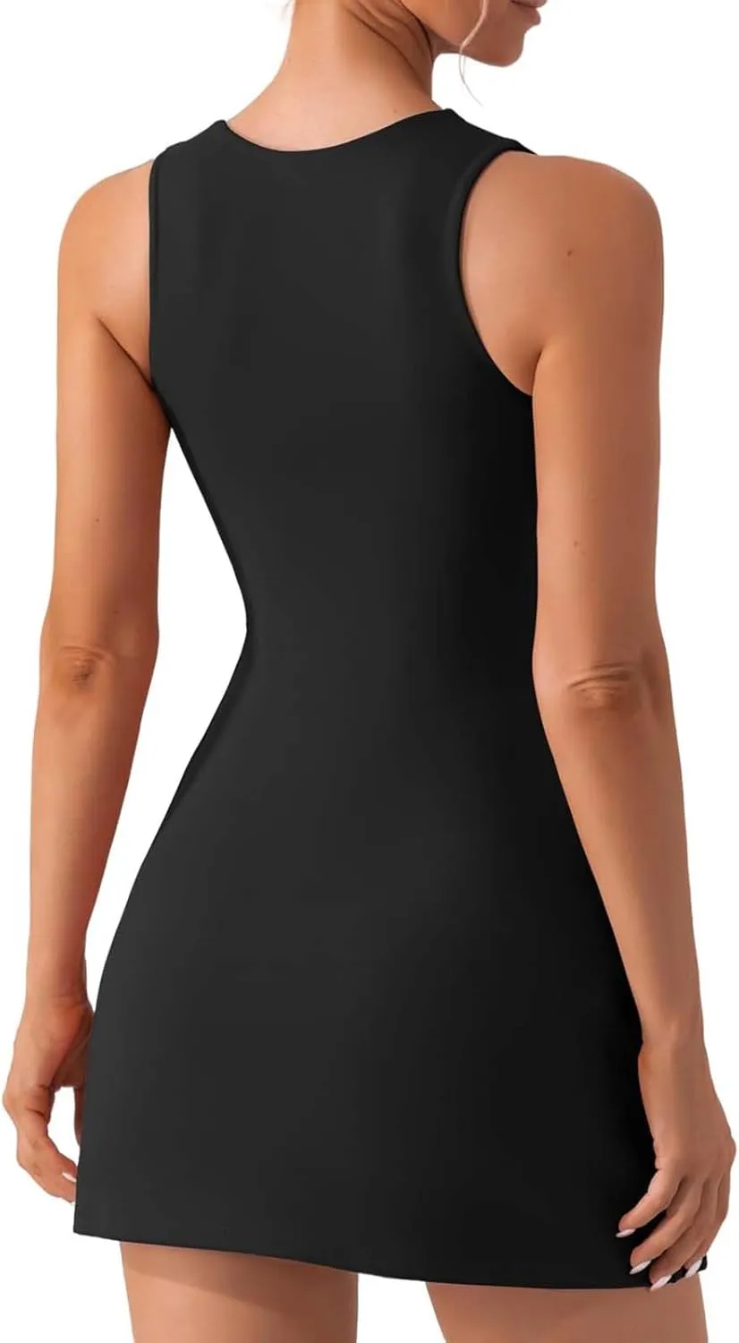 Sundress for Women Sexy Sleeveless Square Neck Mini Dresses Spaghetti Strap Tunic Dresses Fashion Party Club Dress