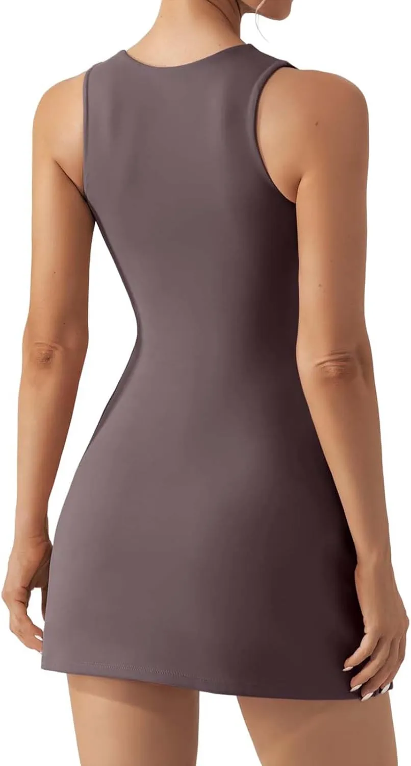 Sundress for Women Sexy Sleeveless Square Neck Mini Dresses Spaghetti Strap Tunic Dresses Fashion Party Club Dress