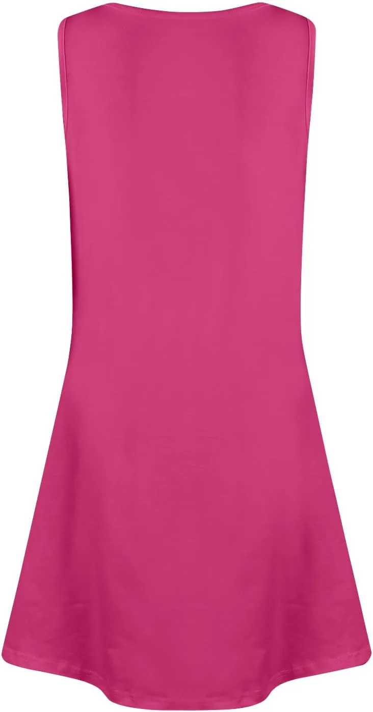 Sundresses for Women 2025 Button Up Summer Sleeveless V Neck Midi Dress A Line Beach Vacation Tank Dresses with Pocket