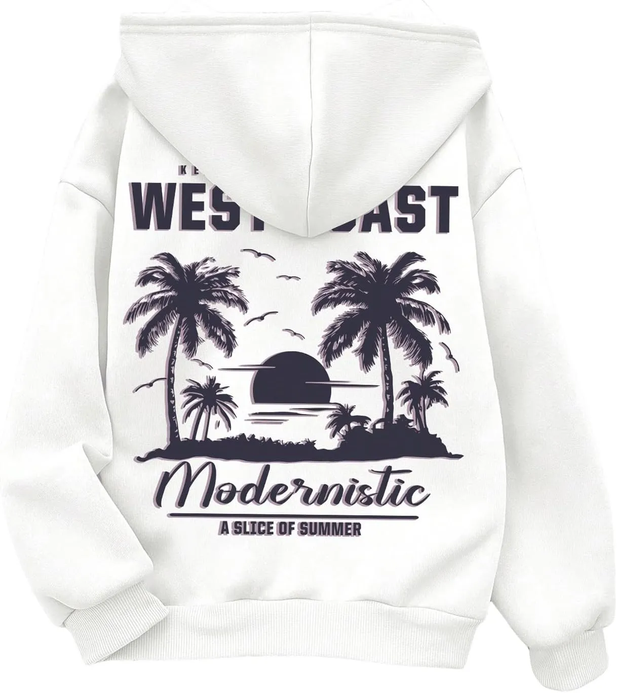 SweatyRocks Girl's Letter Graphic Hoodies Long Sleeve Thermal Oversized Sweatshirts Pullover Top