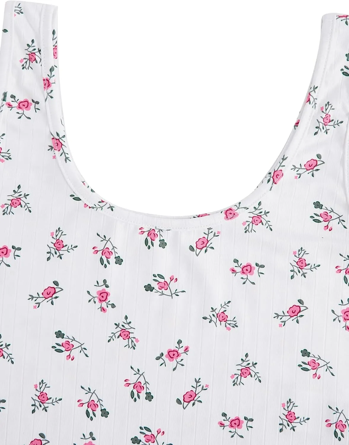 SweatyRocks Women's Casual Summer Floral Print Sleeveless Stretch Crop Tank Top