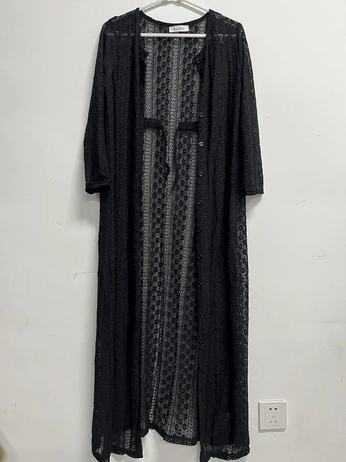 Swimsuit Cover Up Women Plus Size Sheer See Through Sexy lace Kimono
