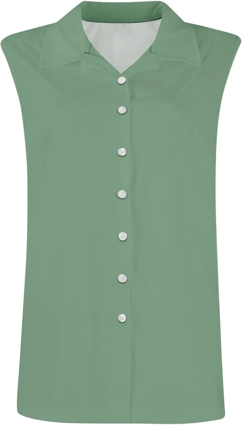 Tank Tops for Women V Neck Summer Outfits Collared Shirts Dressy Casual Loose Fit Top