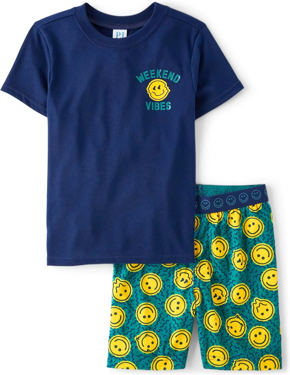 The Children's Place Boys Sleeve Top and Shorts,2 Piece Pajama Set