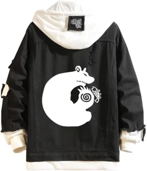 The SevenDeadly Sins Jeans Jacket Anime Meliodas Cosplay Denim Jacket Hoodie Casual Ripped Novelty Coat for Unisex