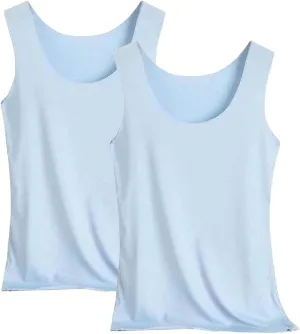 Thermal Tank Tops Women Underwear Tops Sleeveless Undershirt for Women 2 PC Camisole Base Layer Basic Top for Everyday