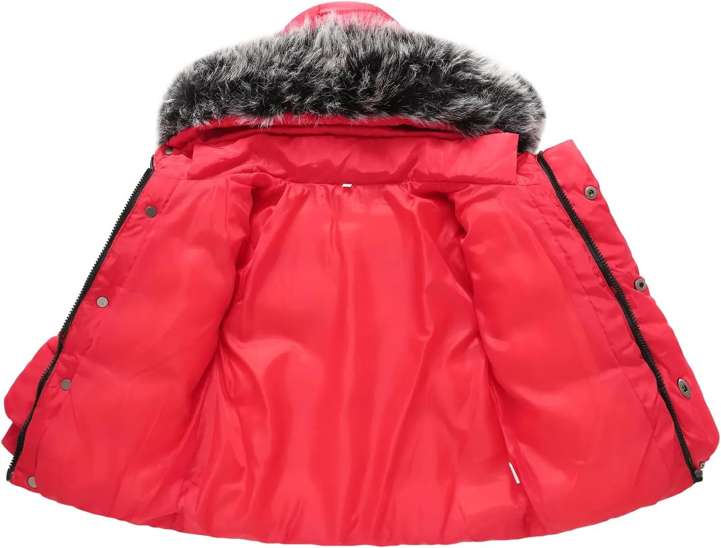 Toddler Coat with Thicken Fur Collar & Hoodie - Warm Winter Puffer Jacket