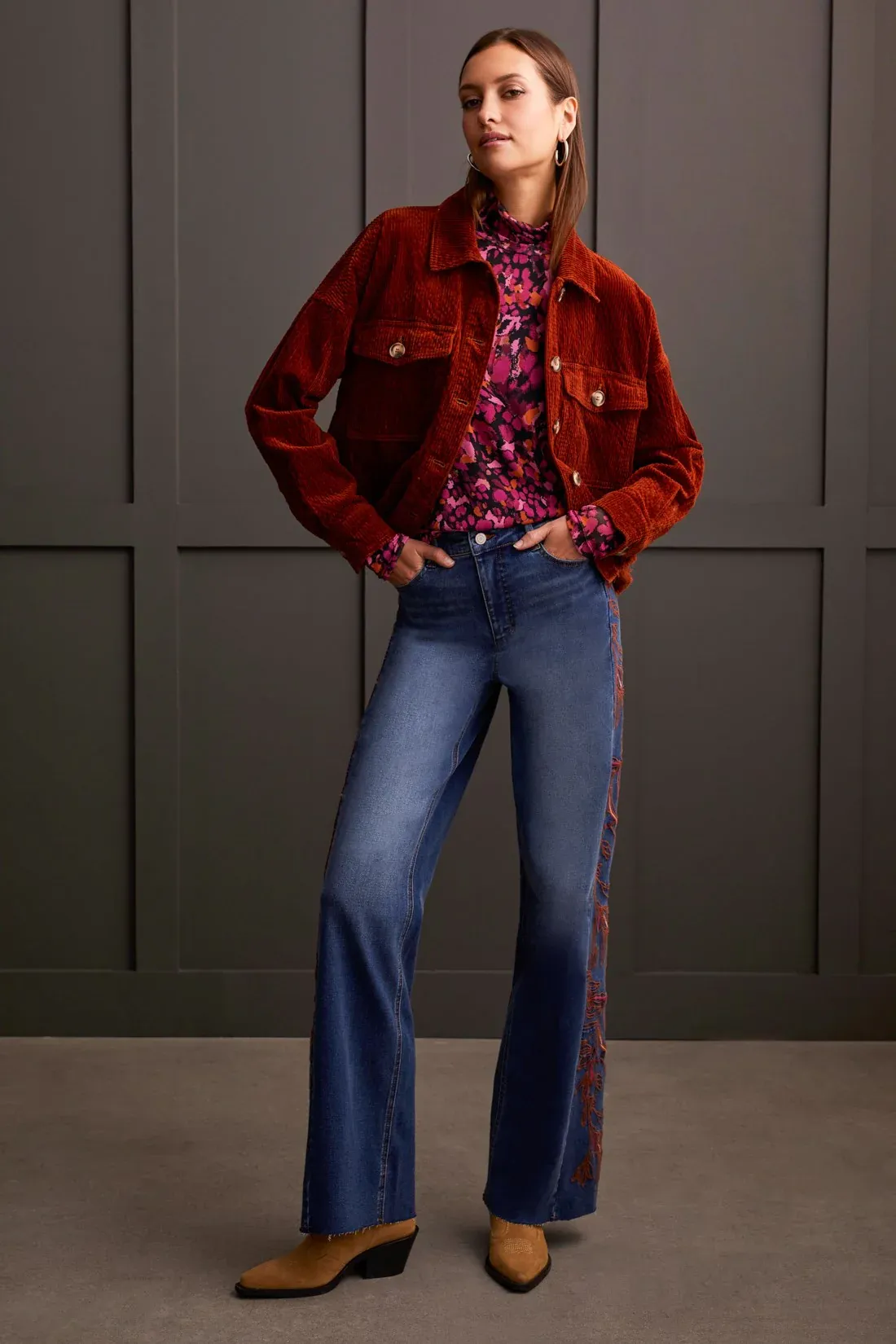 Turtleneck Lined Top [Magenta Haze-5621O]