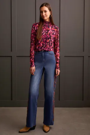 Turtleneck Lined Top [Magenta Haze-5621O]