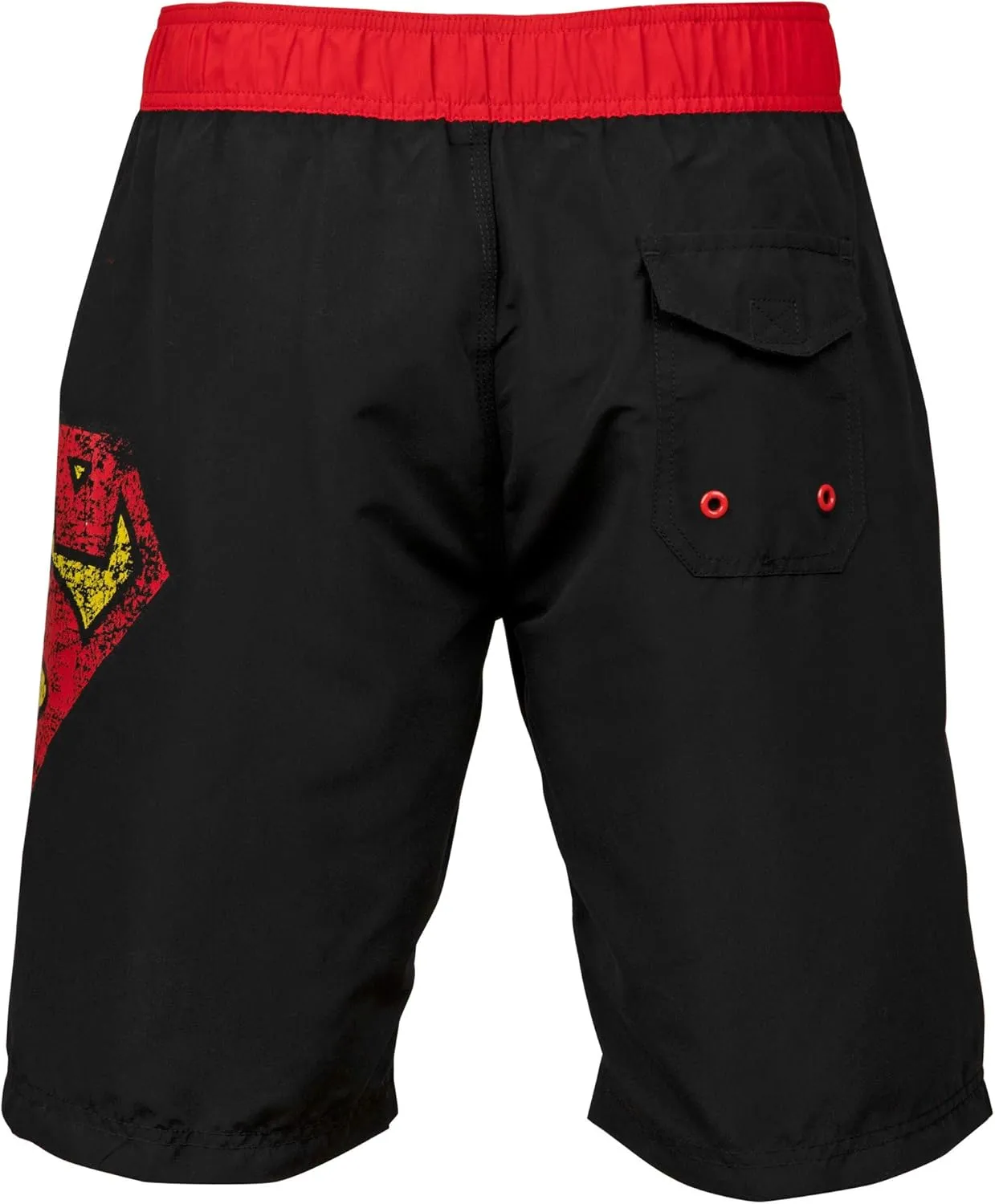 Underboss Superman Symbol Black Swim Board Shorts