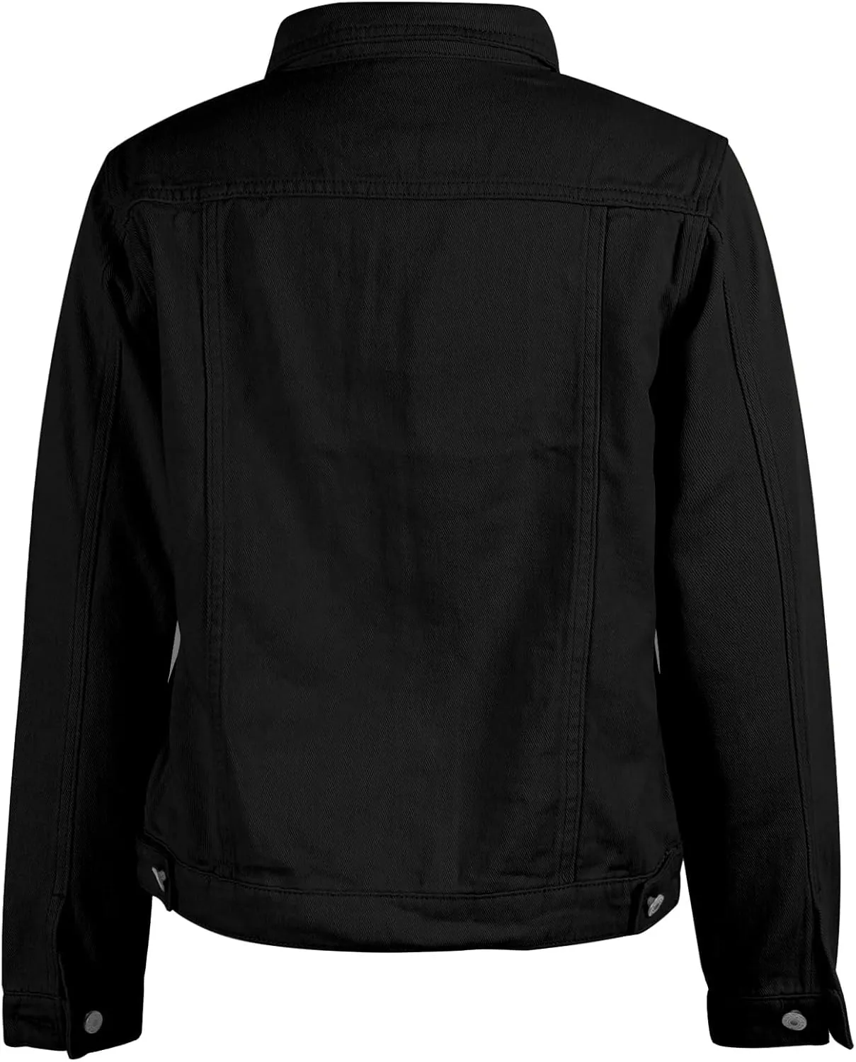 utcoco Women's Cropped Jean Jacket Long Sleeve Casual Button Down Denim Jacket