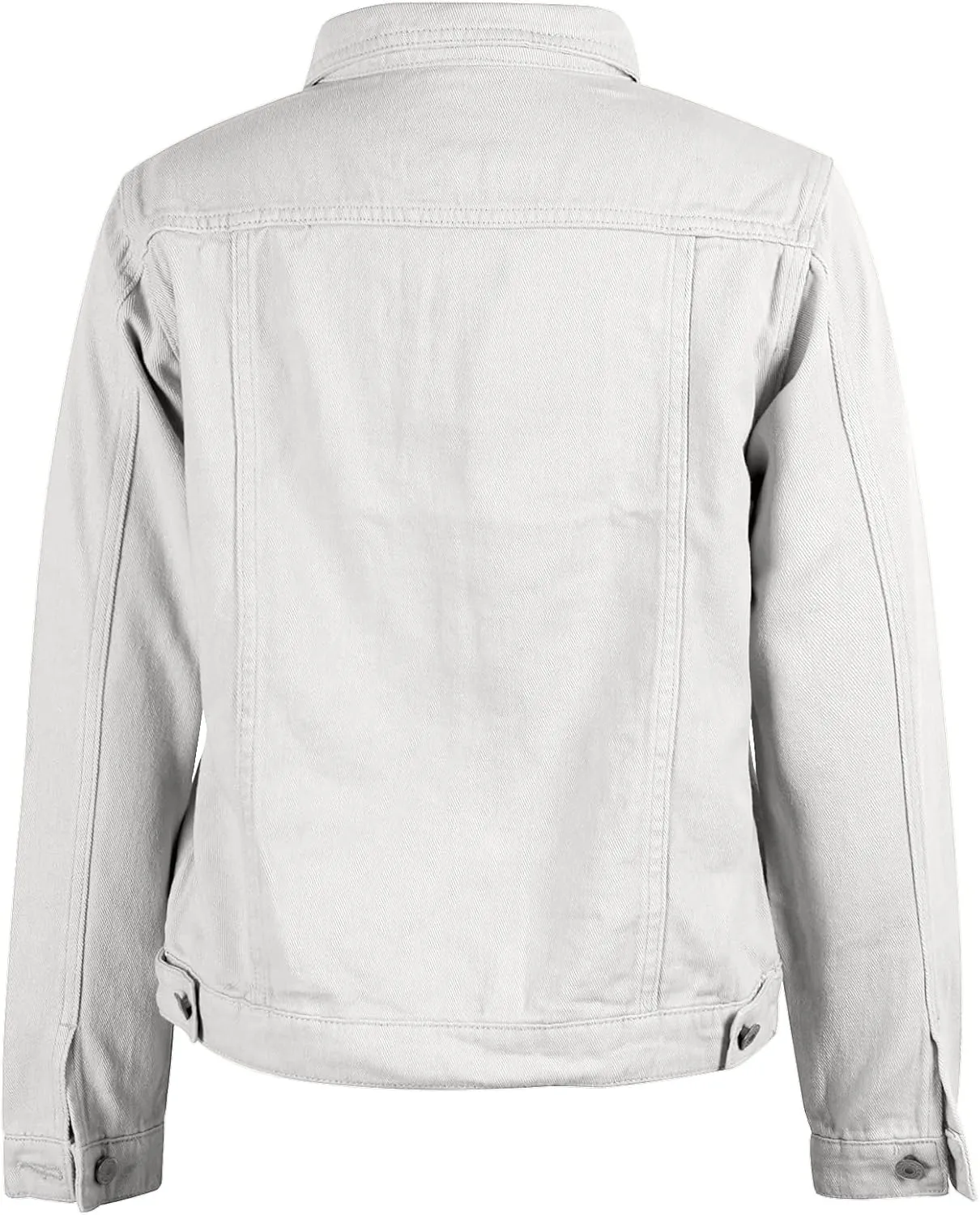 utcoco Women's Cropped Jean Jacket Long Sleeve Casual Button Down Denim Jacket