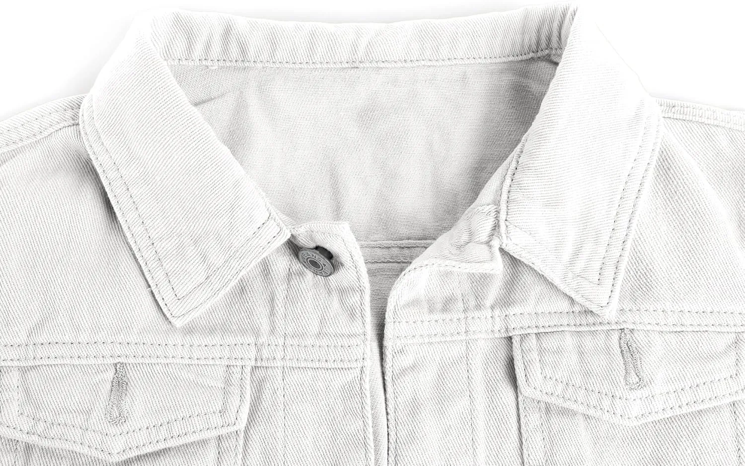 utcoco Women's Cropped Jean Jacket Long Sleeve Casual Button Down Denim Jacket