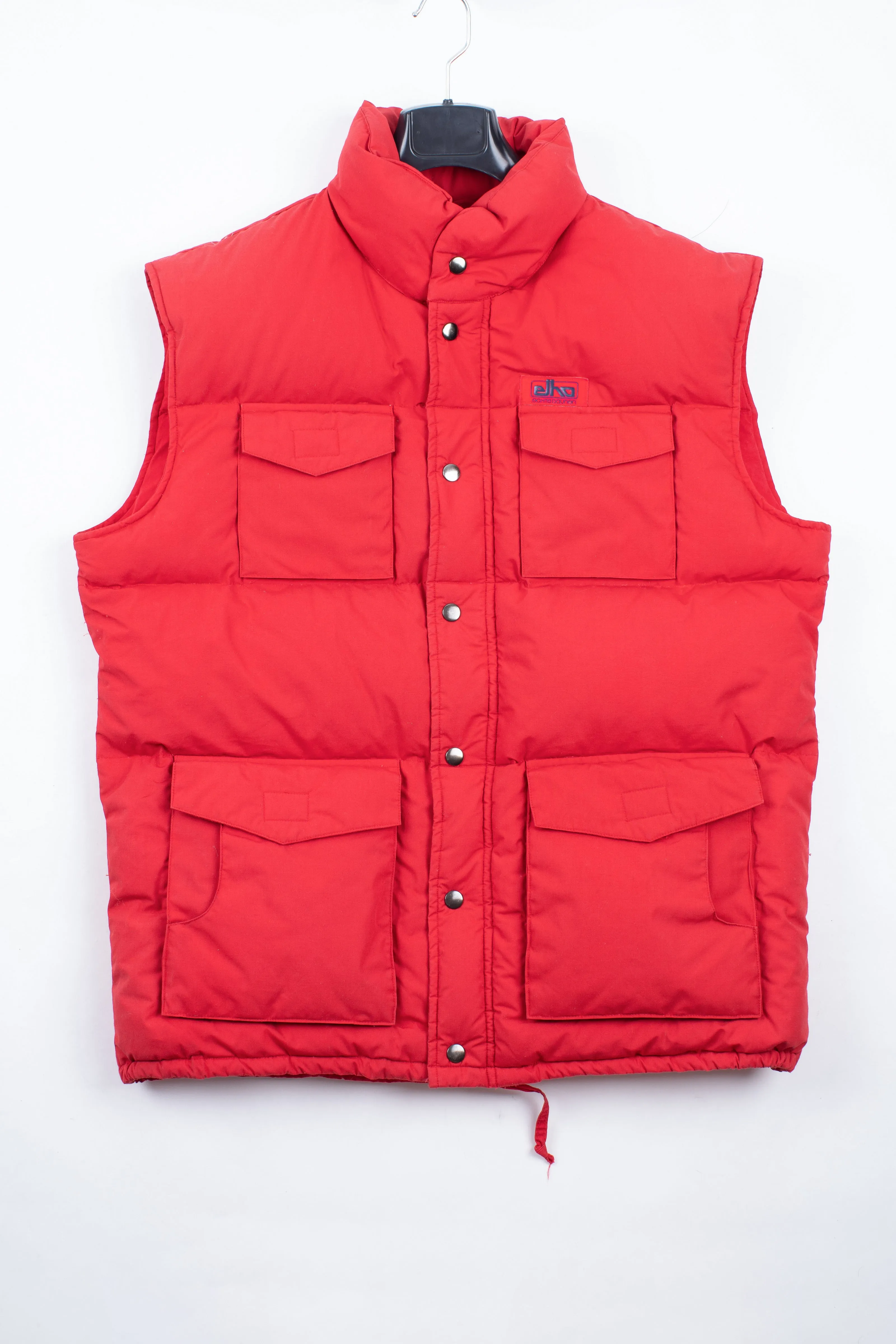 Vintage Elho Skiwear Down Puffer Red Men's Vest, SIZE XL