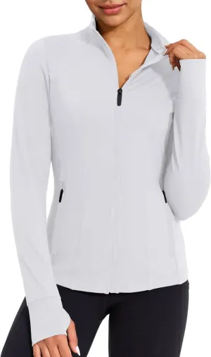 VUTRU Women's Workout Jacket Zip Up Athletic Lightweight Running Yoga Jacket with Pockets